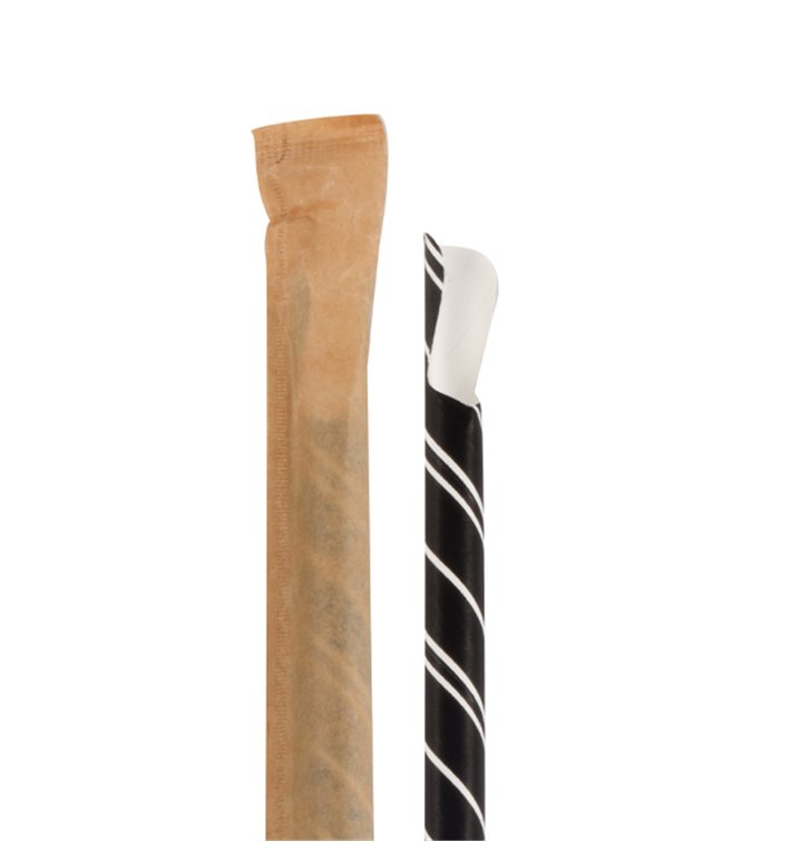 Palhinha Colher Papel Preto Embalada Branco Ø8mm 21cm (100 Uds) Palhinha Colher Papel Preto Embalada Branco Ø8mm 21cm (100 Uds)