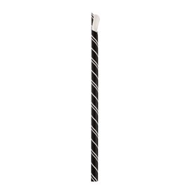 Palhinha Colher Papel Preto Embalada Branco Ø8mm 21cm (100 Uds)