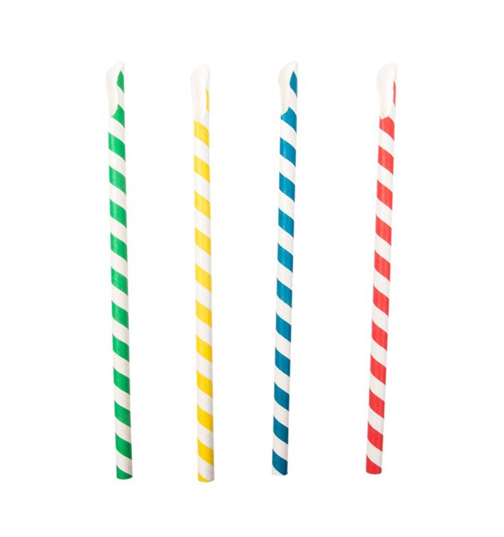 Palhinha Colher Papel Sortido Ø8mm 21cm (100 Uds) Palhinha Colher Papel Sortido Ø8mm 21cm (100 Uds)