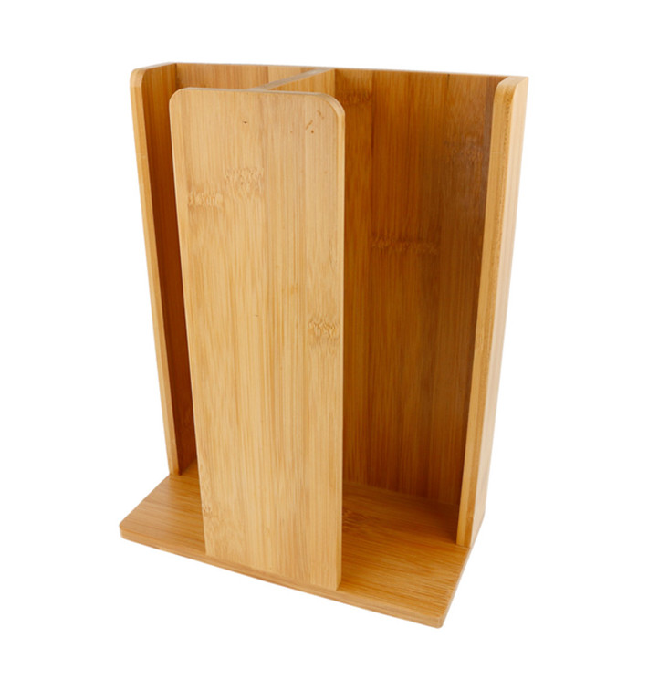 Organizador de Copo e Tampa de Bambu 23x12x30cm (1 Ud) Organizador de Copo e Tampa de Bambu 23x12x30cm (1 Ud)