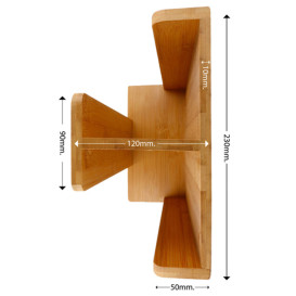 Organizador de Copo e Tampa de Bambu 23x12x30cm (1 Ud)