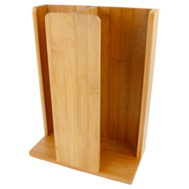 Organizador de Copo e Tampa de Bambu 23x12x30cm (8 Uds)