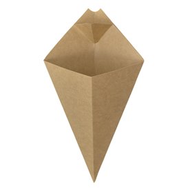 Cone de Carton Kraft 220mm 100g (1600 Uds)