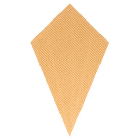 Cone Ondulado de Papel Kraft 270mm 250g (100 Uds)