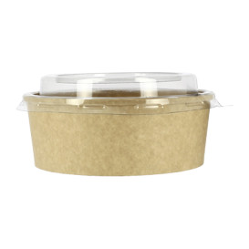 Terrina Cartão Kraft-Kraft + Tampa RPET 19 Oz/550ml (300 Uds)