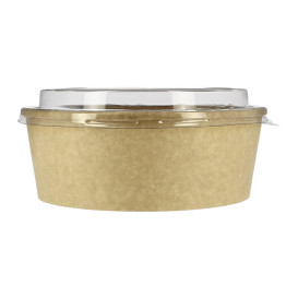 Terrina Cartão Kraft-Kraft + Tampa RPET 38 Oz/1120 ml (25 Uds)