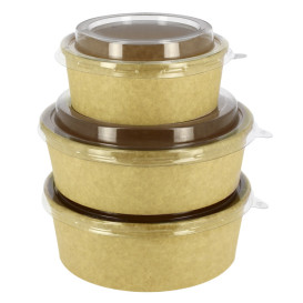 Terrina de Cartão Kraft-Kraft 33Oz/1000ml Ø18,6cm (300 Uds)