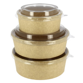 Terrina Cartão Kraft-Kraft + Tampa RPET 38 Oz/1120 ml (100 Uds) Terrina Cartão Kraft-Kraft + Tampa RPET 38 Oz/1120 ml (100 Uds)