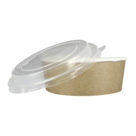 Terrina de Cartão Kraft Con Tampa PP 38 Oz/1120ml (100 Uds) 