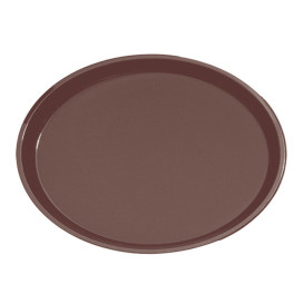 Bandeja PP Oval Anti Deslizante Marrom 67,0x55,5cm (6 Uds)