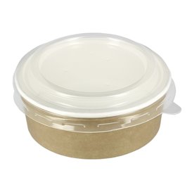 Terrina de Cartão Kraft Con Tampa PP 19 Oz/550ml (50 Uds)