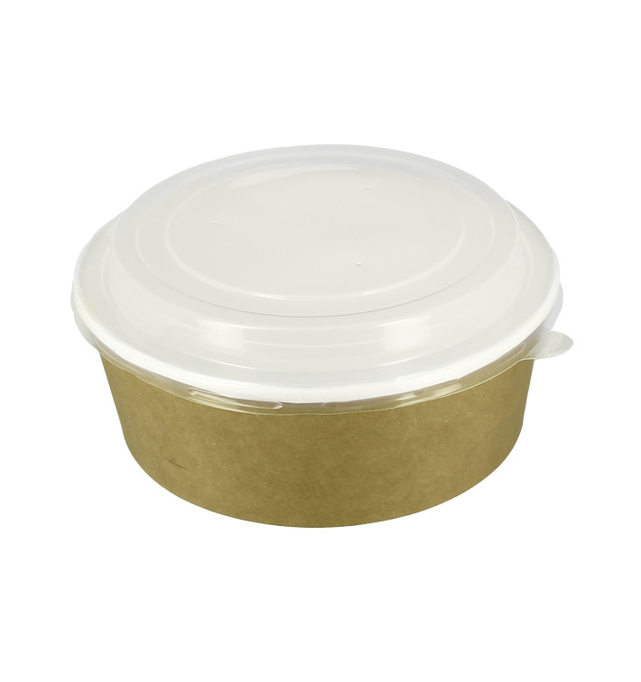 Terrina de Cartão Kraft Con Tampa PP 38 Oz/1120ml (100 Uds) Terrina de Cartão Kraft Con Tampa PP 38 Oz/1120ml (100 Uds)