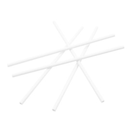 Palhinha Direita Papel Branco Ø6mm 20cm (250 Uds)