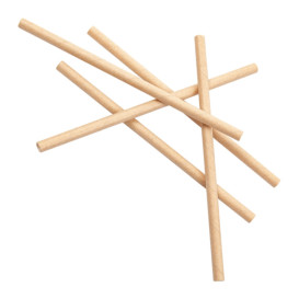 Palhinha Direita Papel Kraft Ø6mm 14cm (250 Uds)