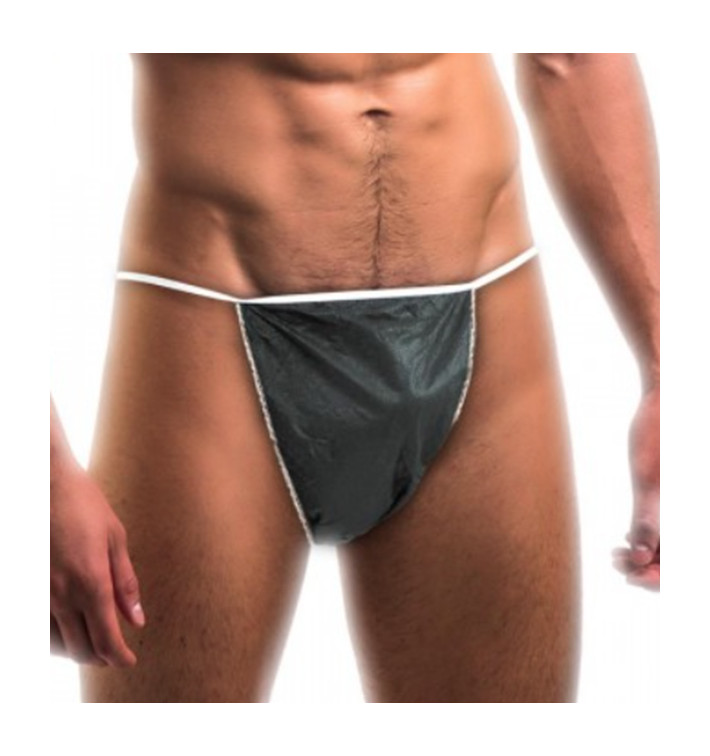 Tanga em TNT de PP Homem Preto (100 Uds) Tanga em TNT de PP Homem Preto (100 Uds)