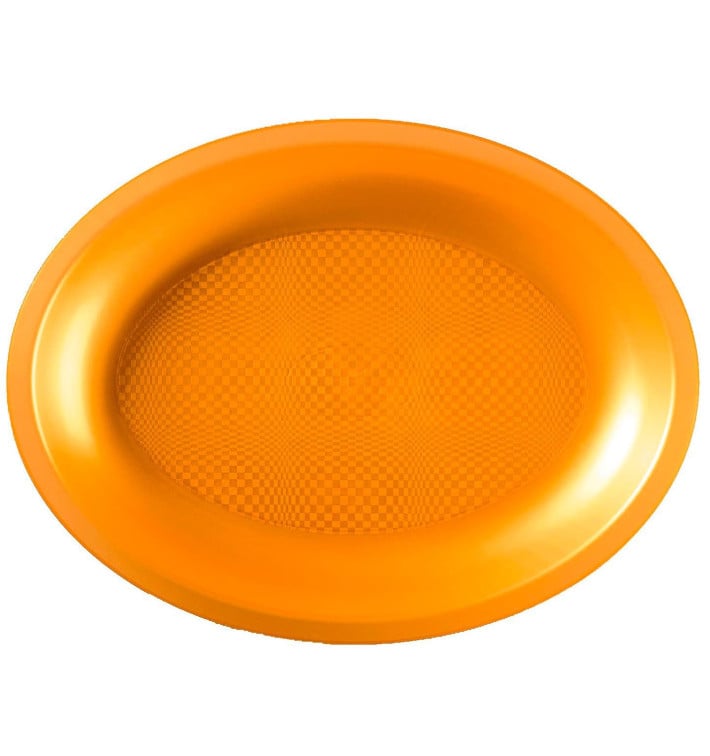 Bandeja de Plastico Oval Ouro Round PP 255x190mm (250 Uds) Bandeja de Plastico Oval Ouro Round PP 255x190mm (250 Uds)