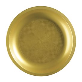 Prato de Plastico Ouro Round PP Ø290mm (220 Uds)