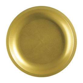 Prato de Plastico Ouro Round PP Ø290mm (220 Uds)