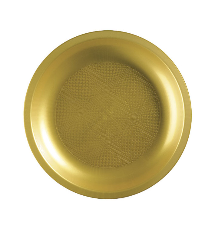 Prato de Plastico Ouro Round PP Ø290mm (10 Uds) Prato de Plastico Ouro Round PP Ø290mm (10 Uds)