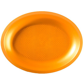 Bandeja de Plastico Oval Ouro Round PP 315x220mm (240 Uds)