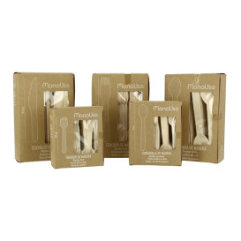 Faca de Madeira Eco 16cm (100 Unidades)