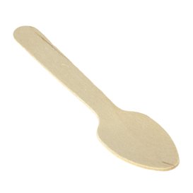 Mini Colher de Madeira Eco 11cm (100 Unidades)