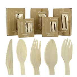 Mini Colher de Madeira Eco 11cm (100 Unidades)