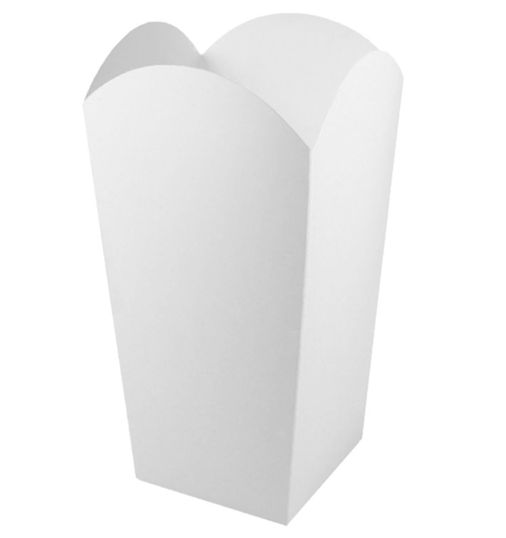 Caixa Pipocas Mediana Branca 90gr 7,8x10,5x18cm (25 Uds) Caixa Pipocas Mediana Branca 90gr 7,8x10,5x18cm (25 Uds)