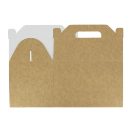 Caixa para Menu Kraft 225x145x150mm (25 Uds)