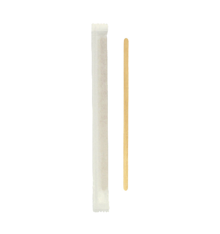 Agitador de Madeira Revestida 140mm (500 Uds) Agitador de Madeira Revestida 140mm (500 Uds)