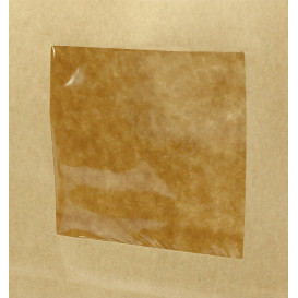 Saco Sem Alças Kraft Fecho Metálico e Janela 15+7x23cm (1000 pcs)