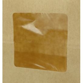 Saco Sem Alças Kraft Fecho Metálico e Janela 20+8x23cm (50 pcs)