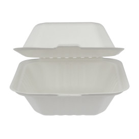Embalagem Cana-de-açúcar Branco 152x153x77mm (125 Uds)