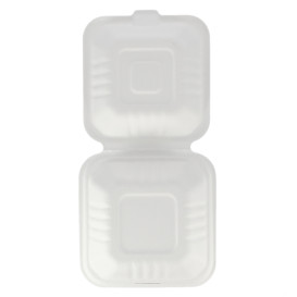 Embalagem Cana-de-açúcar Branco 152x153x77mm (125 Uds)