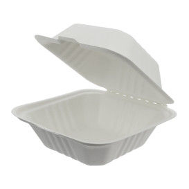 Embalagem Cana-de-açúcar Branco 152x153x77mm (500Uds)