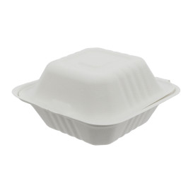 Embalagem Cana-de-açúcar Branco 152x153x77mm (500Uds)