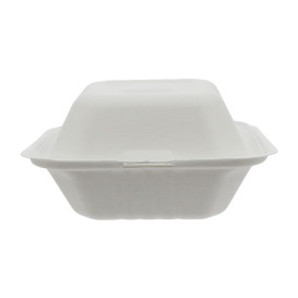 Embalagem Cana-de-açúcar Branco 152x153x77mm (500Uds)
