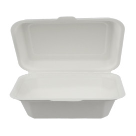 Embalagem Cana-de-açúcar Branco 136x182x64mm (50 Uds)