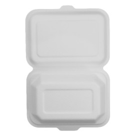 Embalagem Cana-de-açúcar Branco 136x182x64mm (50 Uds)