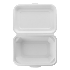 Embalagem Cana-de-açúcar Branco 136x182x64mm (50 Uds)