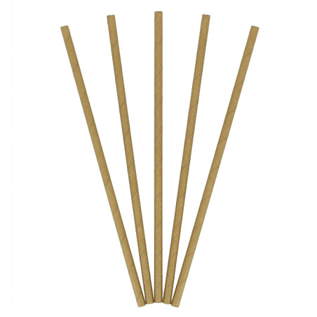Palhinha Direita Papel Kraft Ø6mm 21cm (3.000 Uds)