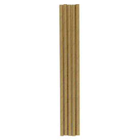 Palhinha Direita Papel Kraft Ø6mm 21cm (100 Uds)