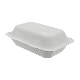 Embalagem Cana-de-açúcar Branco 150x220x50mm (50 Uds)