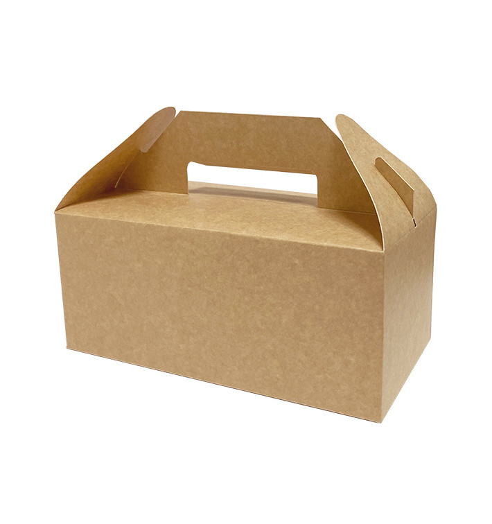 Caixa de cartão Kraft Picnic Box 228x122x97mm (25 Uds)