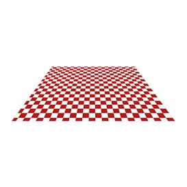 Papel Anti-Gordura “Vichy” Vermelho 20x24,5 cm (1000 Uds)