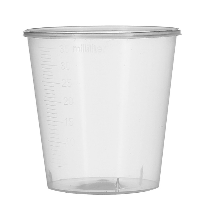 Copo de Plástico Graduado PP Transp. 35 ml (50 Uds) Copo de Plástico Graduado PP Transp. 35 ml (50 Uds)