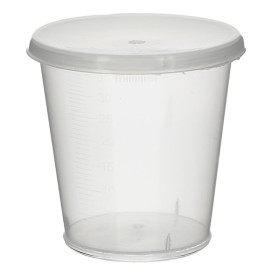 Tampa Copo Graduado PP Transp. 35ml Ø4,5cm (250 Uds)