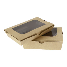 Caixa de Cartão Kraft com Janela 18x12,7x5,5cm 1000ml (175 Uds)