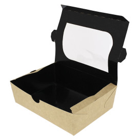 Caixa de Cartão Kraft com Janela 18x12,7x5,5cm 1000ml (175 Uds)