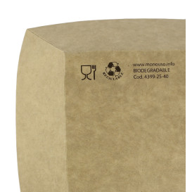 Barqueta Cartolina Kraft 11x7x3,5cm 300ml (25 Uds)